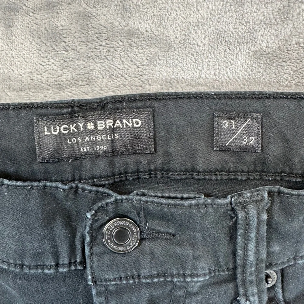 Lucky Brand 121 Slim Straight Jeans Mens Size 31x32 Black Denim Pants